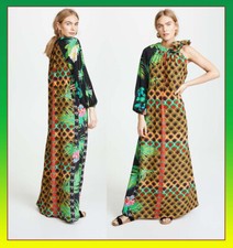 NWT size M Cynthia Rowley Jungle Paradise Offshore One Sleeve Dress 100% Silk