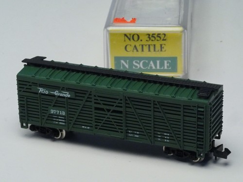 NEW IN BOX Model Power 3552 RIO GRANDE Cattle Car N Gauge Railroad