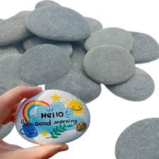 24 PCS Rocks for Painting, 3"-4" Flat DIY Painting Rocks, Large Smooth Rocks ...