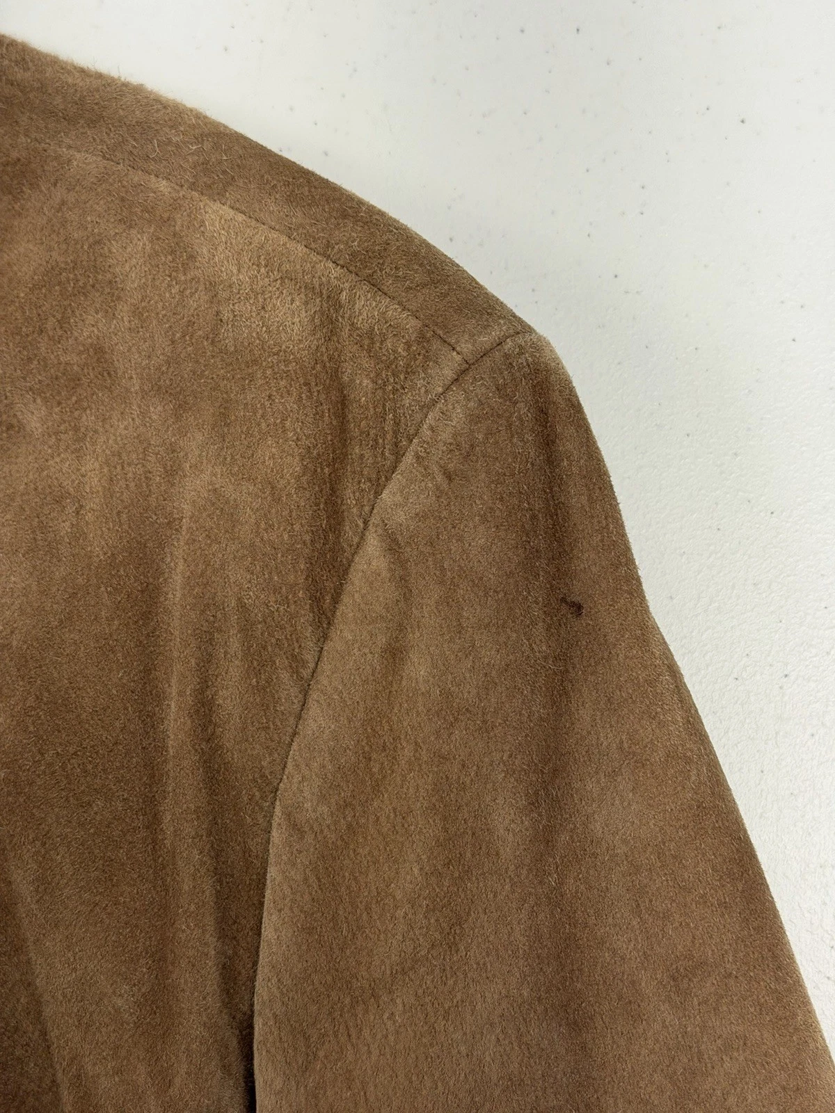 J. Ferrar Men's Brown 100% Genuine Leather Cowboy Jacket XLT Three Button Coat image 11