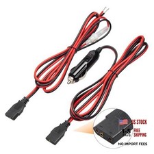 2 Pack Cb Radio Power Cord 12V 3-Pin Plug Fused Replacement CB Power Cable 2