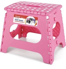 Folding Step Stool - The Lightweight Step Stool is Sturdy Enough to Support A...