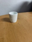 Vintage White Milk Glass Hobnail Votive Tealight Candle Toothpick Holder
