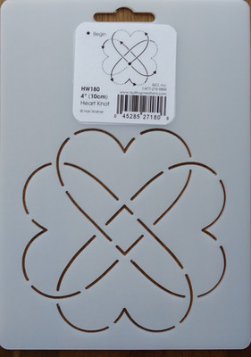 Stencil Quilting Heart Knot HW180 4'' 10cm quilt crafts embroidery QC CL sew