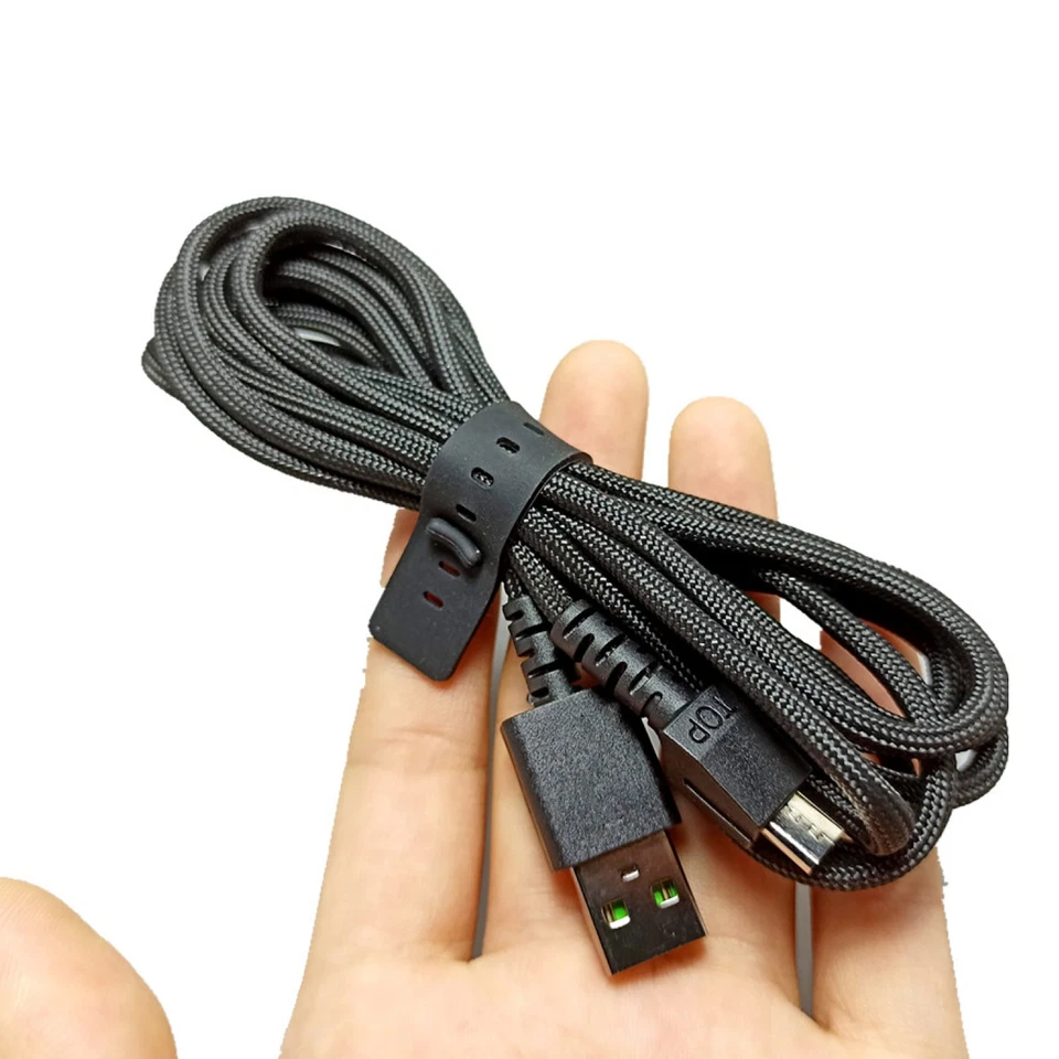 2m Nylon Micro USB Cable Line For Razer Basilisk Viper Ultimate Naga Deathadder - Image 4 of 4