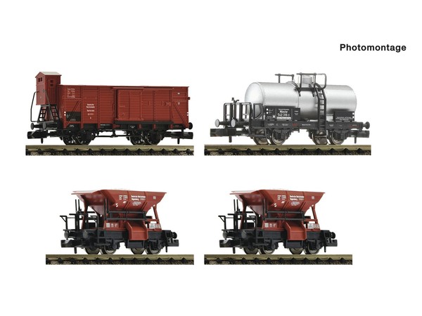 Fleischmann 6660120 - GüTerwagen Set GüTerzug Drg Ep.Ii 4-Teilig - Spur N - Neu-image