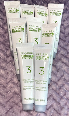 CLAIROL NATURAL INSTINCTS #3 BRILLIANT SHINE HAIR CONDITIONER 1.85 OZ SET OF 9