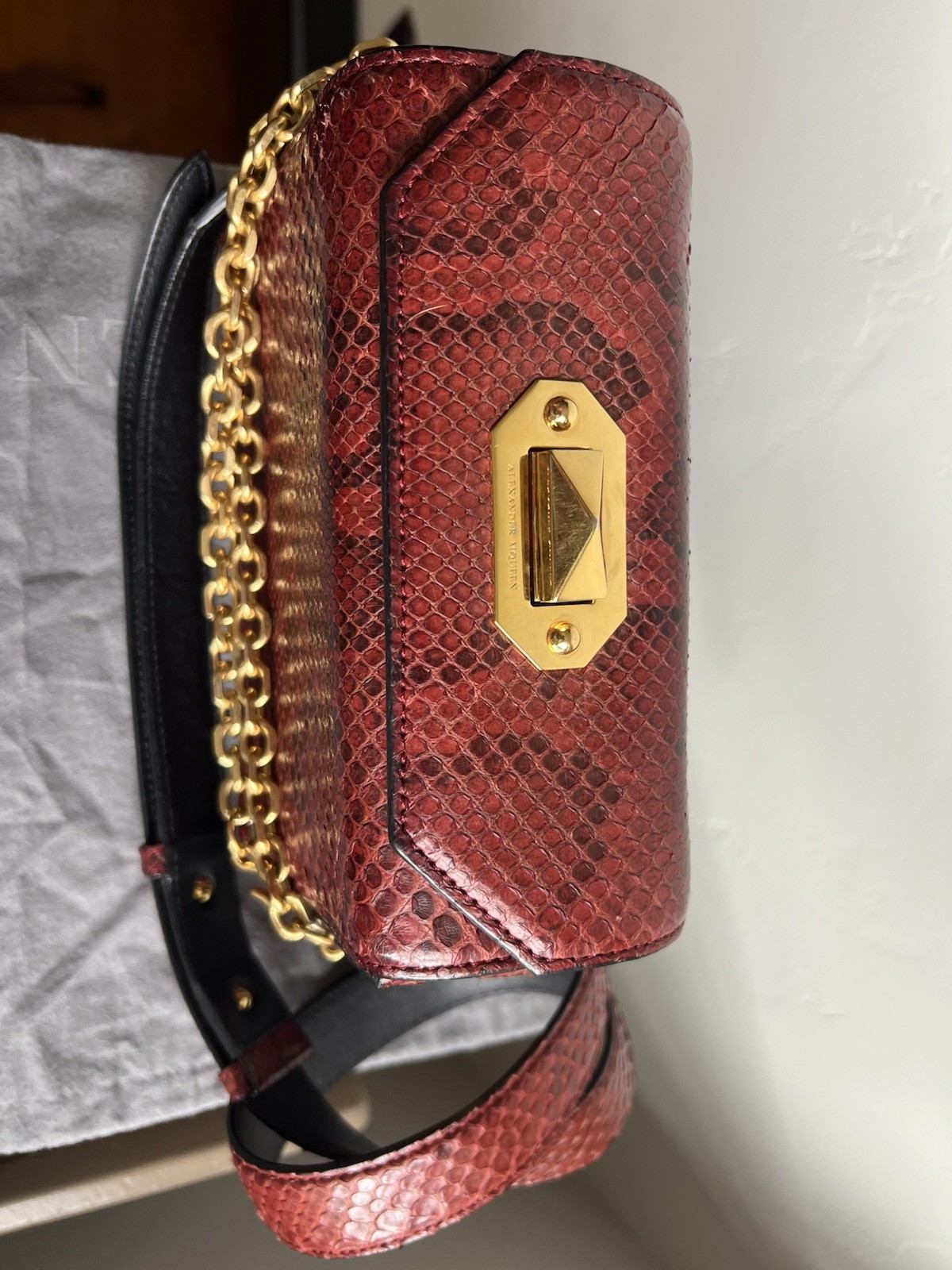 Alexander McQueen Box Bag 19 In Python - image 3