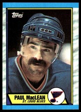1989-90 Topps #129 Paul MacLean St. Louis Blues Hockey Card