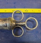 Vintage 13" Metal Veterinary Syringe Large Animal Drenching Serum Tool 3-Ring — photo 2