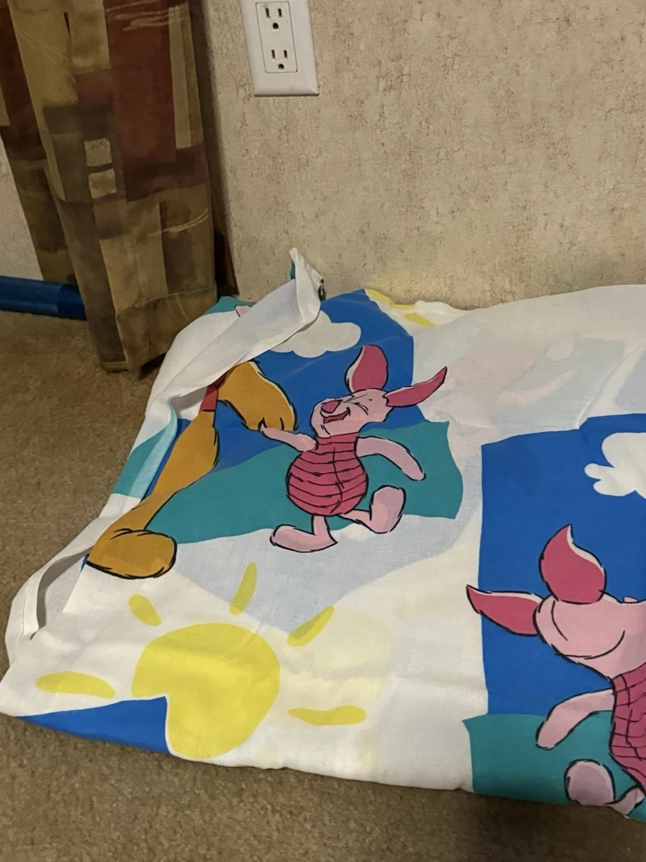 Hoja Top Winnie The Pooh Talla Doble Disney Vintage Años 90 Hecha en EE. UU. Foto 2 de 4