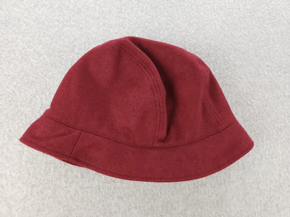 NUEVO Lands End Cálido Polar Forrado Sombrero Cubo Invierno Rojo Borgoña Para Mujer Talla L/XL Foto 3 de 4