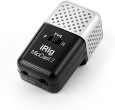 Irig Mic Cast 2 Mini Vocal Microphone with Front, Rear, Omni Recording, for Podc