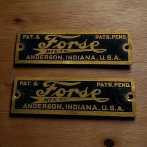 Forse Mfg. Advertising Product Tag 2-1/8" Anderson IN Shades 1920s 1930s Qty 2