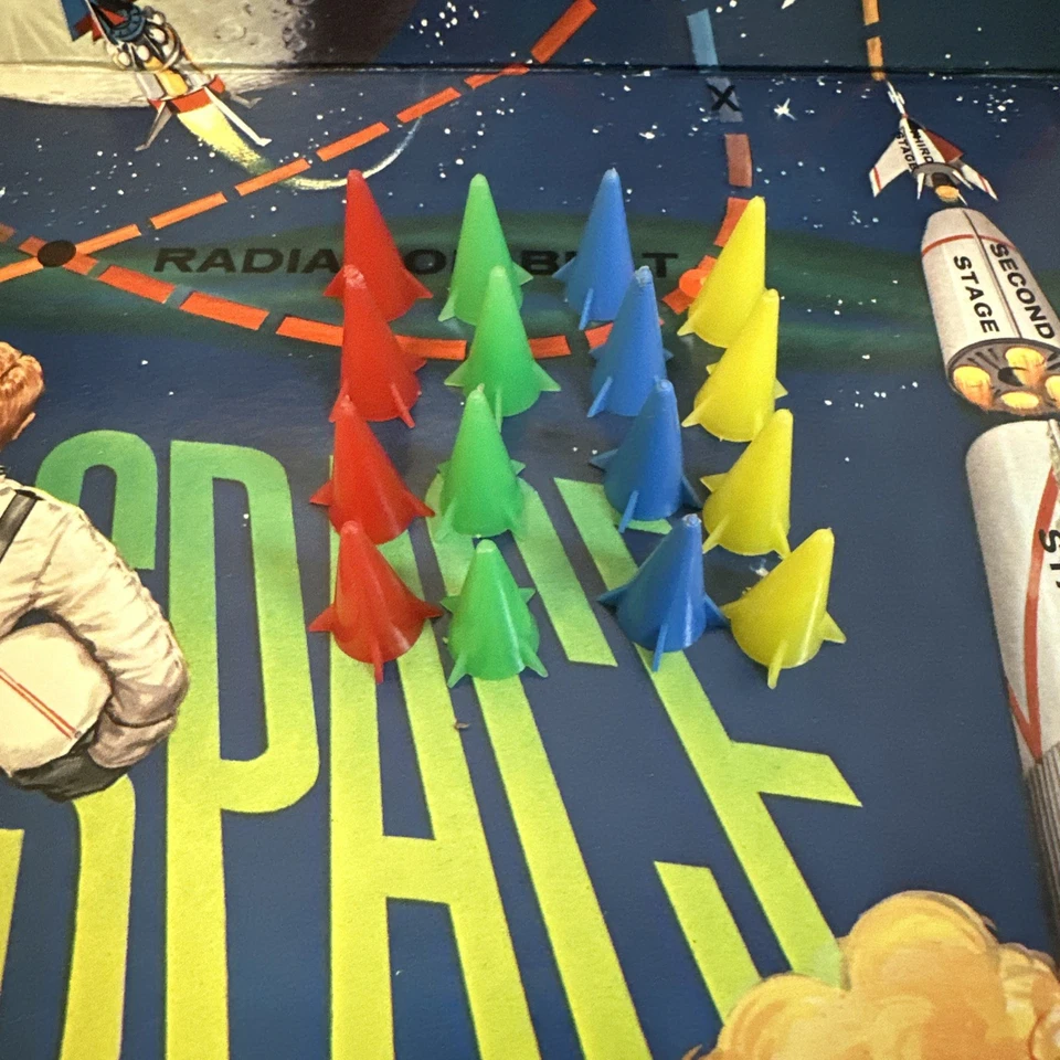 VTg 1960 Men Into Space Board Game Milton Bradley 4003 X Zig Television Programs - Image 3 of 4