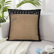 Guitar Amp Pillow Cover Music Lover Decor Cushion Case for Studio Bedroom Gift