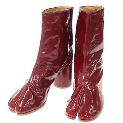 Maison Martin Margiela 22 12AW Tabi Boots Patent Leather Boot Red 37 Used MESC-0
