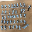Vtg MARX BLUE AND GRAY Playset Lot of 42 Union Soldiers 1 HORSE 1 Stretcher 54mm