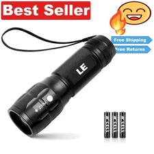 Compact 140-Lumen LED Flashlight with Adjustable Focus & AAA Batteries Included