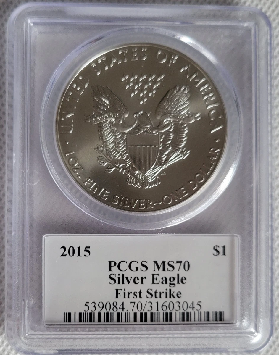 2015 アメリカン シルバー イーグル $1 最高鑑定MS70 初期リリース American Eagle MS 70 Graded 2015 Silver Bullion Coins for sale | eBay