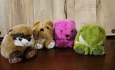 Vintage Swibco Puffkins - 4" Plush Stuffed Animal Toys - A BUNDLE Of 4 - W TAGS