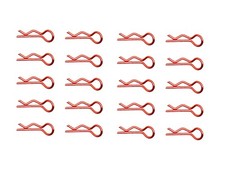 Karosserieklammern 18,0mm - 1,0mm orange für RC Modellbau 1:24 1:18 1:12