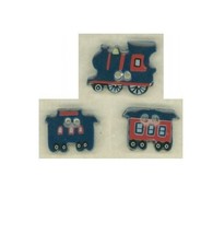 Mill Hill Ceramic Buttons 86302  Engine Caboose Middle Car