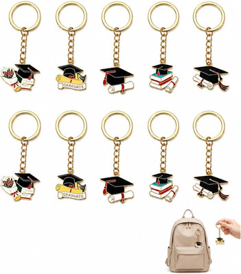 Graduation Schlüsselanhänger 10er Set mit 5 Designs für Abi Bachelor Abschlussfe