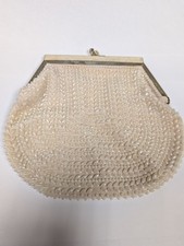 Vintage Pearl Beaded Evening Clutch