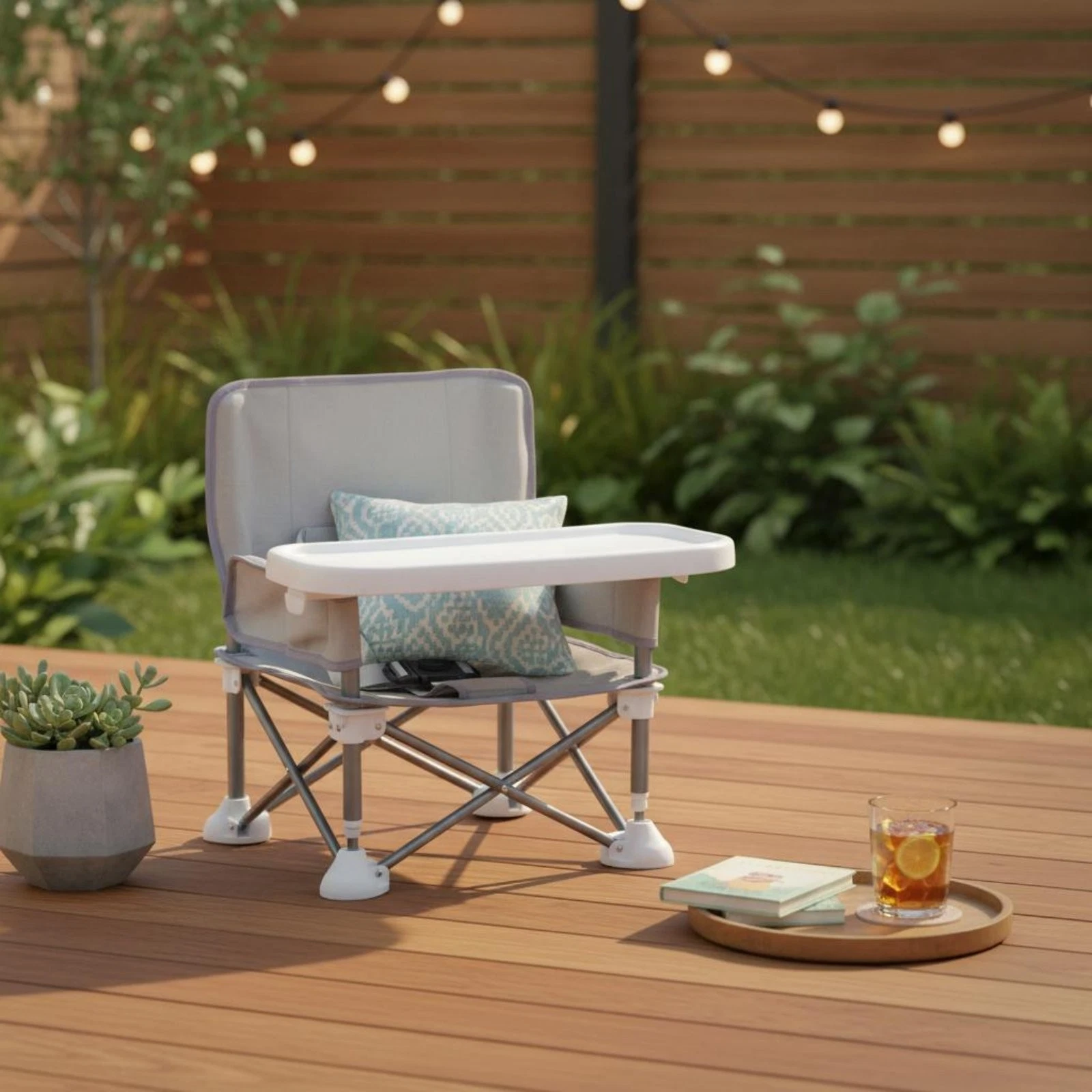 Baby Camping Chair Removable Tray Baby Beach Chair Safety Strap for Outdoor
Opens in a new window or