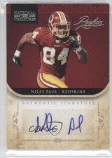2011 Playoff National Treasures Rookie 45/99 Niles Paul #268 Auto 0b2