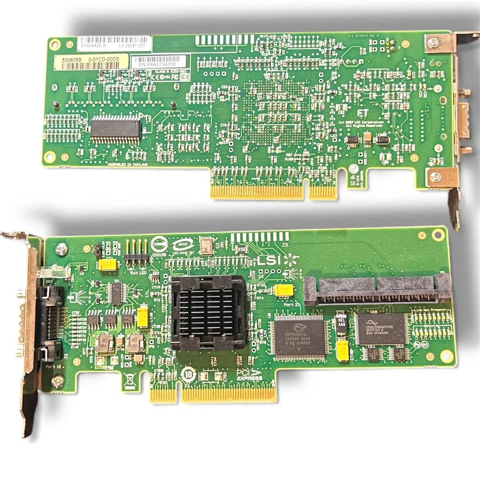 LSI SAS3442E-R 8-Port SAS / SATA RAID Controller Karte PCIe x8 L3-25041-00F - Bild 3 von 4