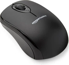Amazon Basics 2.4 Ghz Wireless Optical Computer Mouse with USB Nano Receiver,