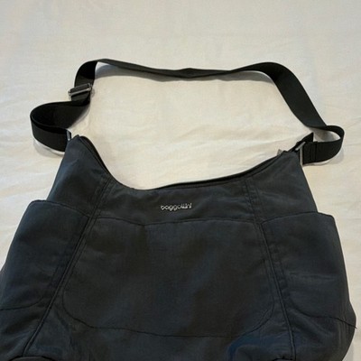 Baggallini Women s Black Shoulder Bag Adjustable Detachable Strap Zip Pockets