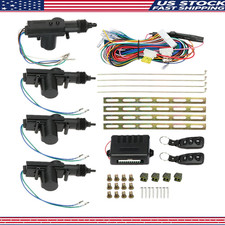 Universal Car Door Lock Kit 4 Pcs Keyless Entry System 2 Remotes 12v Power Cen Universal Car Door Lock Kit 4 Pcs Keyless Entry System 2 Remotes 12v Power Cen