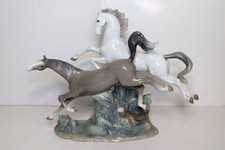 LLADRO Galloping Horses Two Horses Figurine