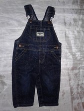 NEW OshKosh B  gosh Overalls 6 Mo Dark Blue with Sparkle Denim Snap Side  Crotch