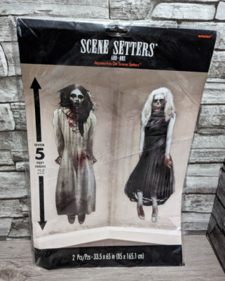 Zombie Ghost Girls Scene Setters Add-Ons 65'' X 33 1/2'' Wall Decor Halloween Prop