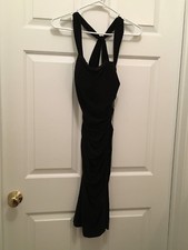 NWT Laundry by Shelli Segal Sleeveless Criss Cross Back Black Dress Size 2