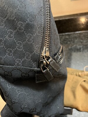 GUCCI GG Canvas Backpack Black Silver 190278 Auth 160035 GUCCI GG Canvas Backpack Black Silver 190278 Auth 160035 | eBay main image 3