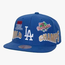 Mens Mitchell & Ness MLB WORLD CHAMPS SNAPBACK COOP DODGERS