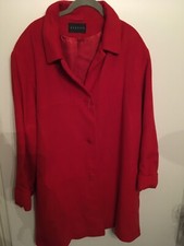 Alexon Red Soft Wool 3/4 Length Coat