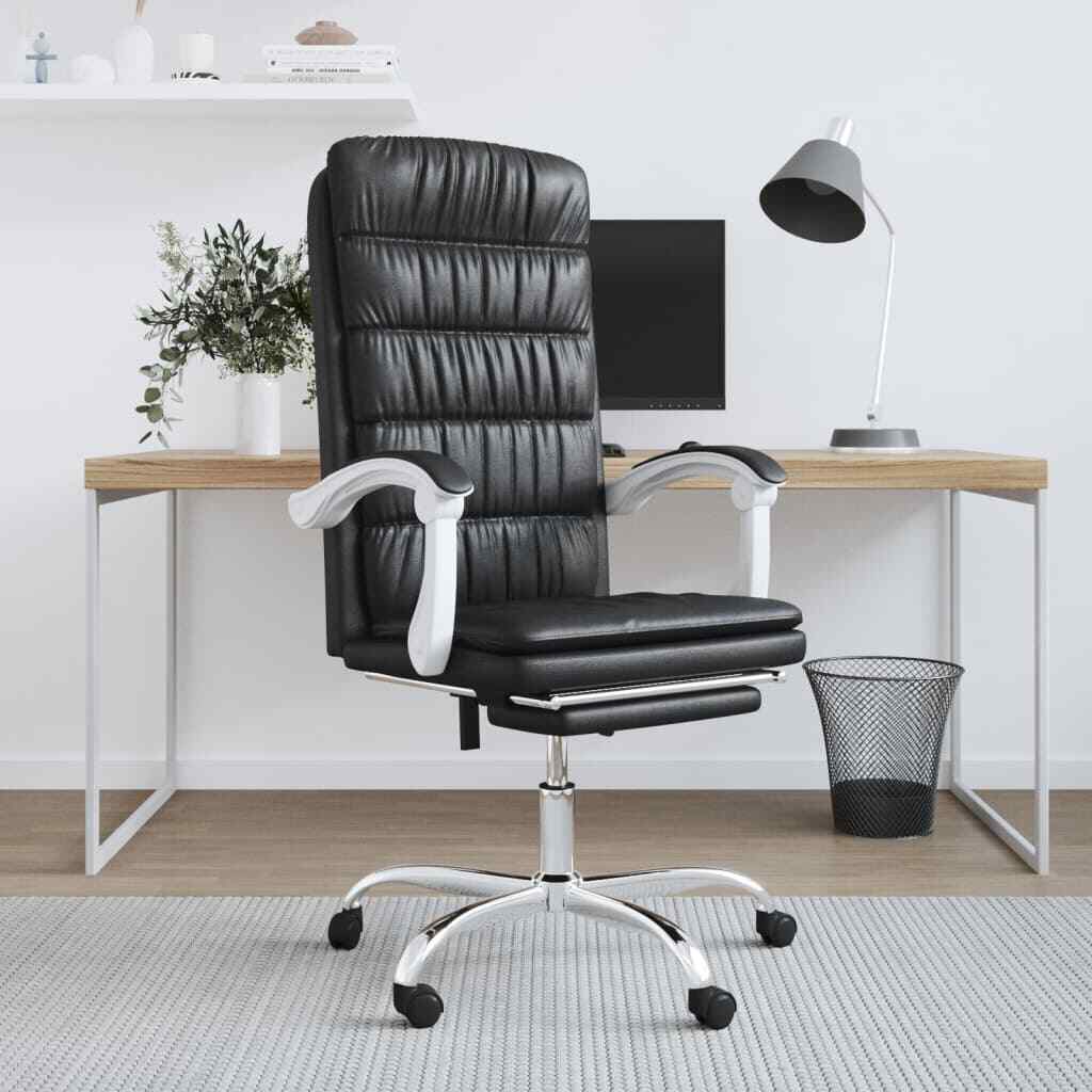 Ergonomic Office Chair Reclining Office Executive Chair Faux Leather vidaXL vida-image