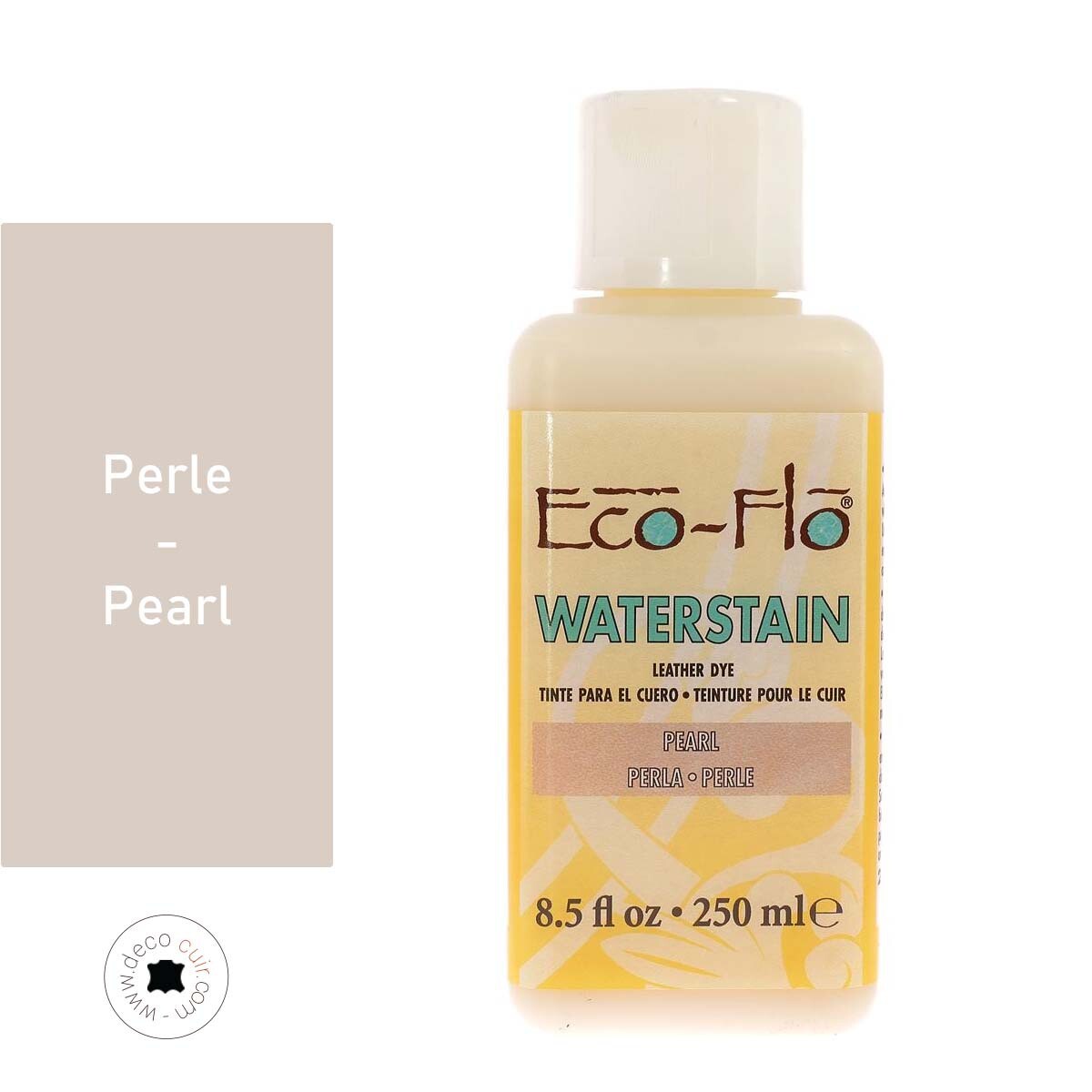 Additif pour Teinture ECO-FLO WATERSTAIN Colorant Cuir Liquide Nacre 250ml