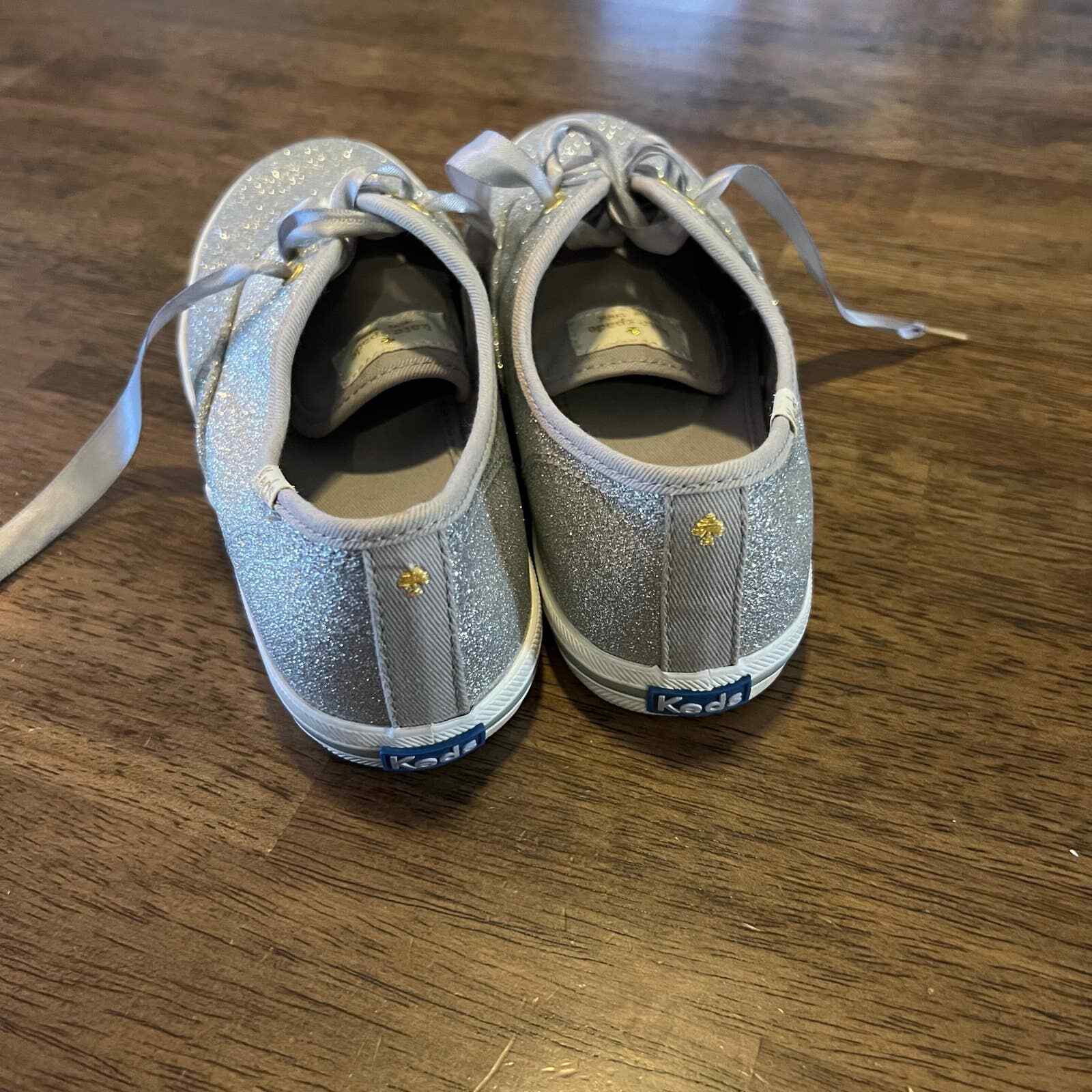 Kate Spade Silver Glitter Keds size 5 eBay