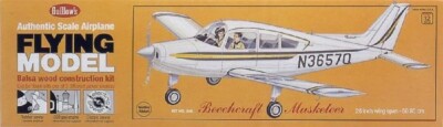 Krick Wurfgleiter Flugzeug Beechcraft Musketeer 1/20 Balsabausatz