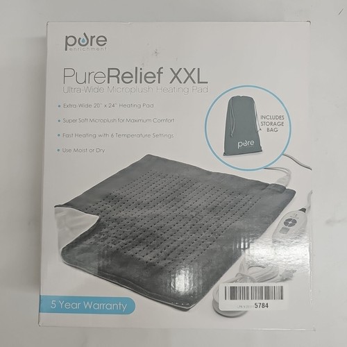 Pure Enrichment PureRelief 20"x24" Electric Heating Pad, Size XXLGray