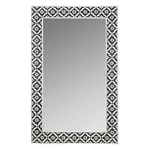 Wooden Rectangle Modern Bathroom Mirrors