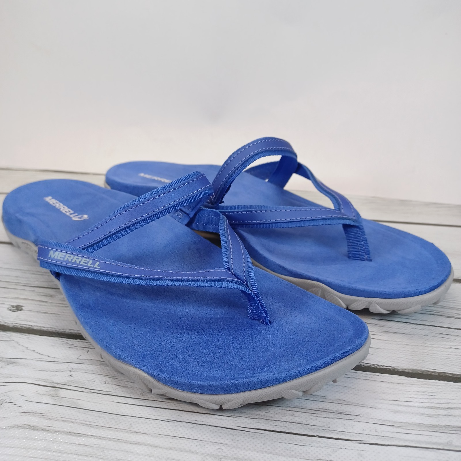 Merrell Baja Blu Ari Sandali Donna 11 Slip On Cinturini Comodi Selezione Grip