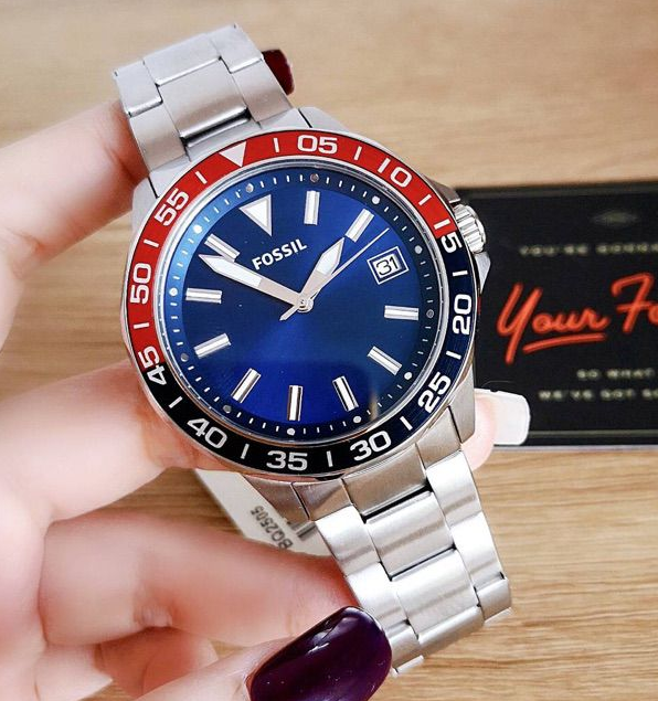 Fossil Bannon Men's 45mm Blue Dial 